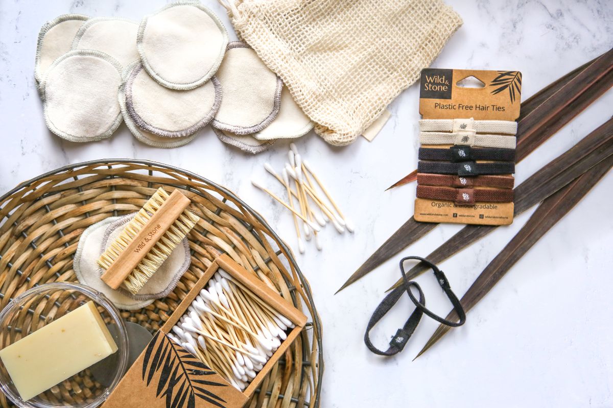 A range of wild & stone eco-friendly beauty products.