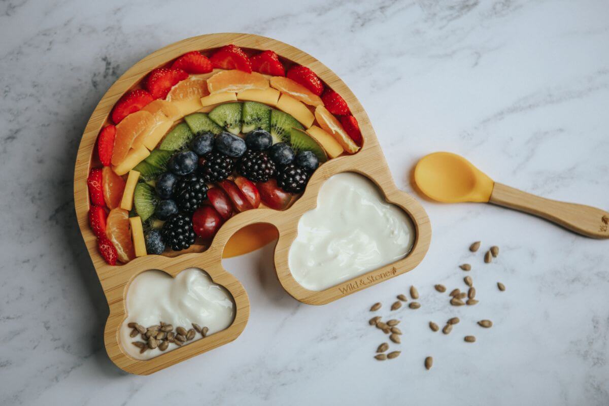 Lovely Bamboo & Silicone Baby Spoons for Learning Self-Feeding