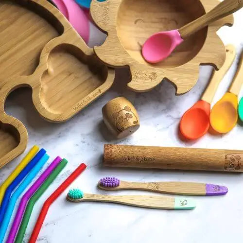 Baby & Child bamboo bowls, plates and cutlery