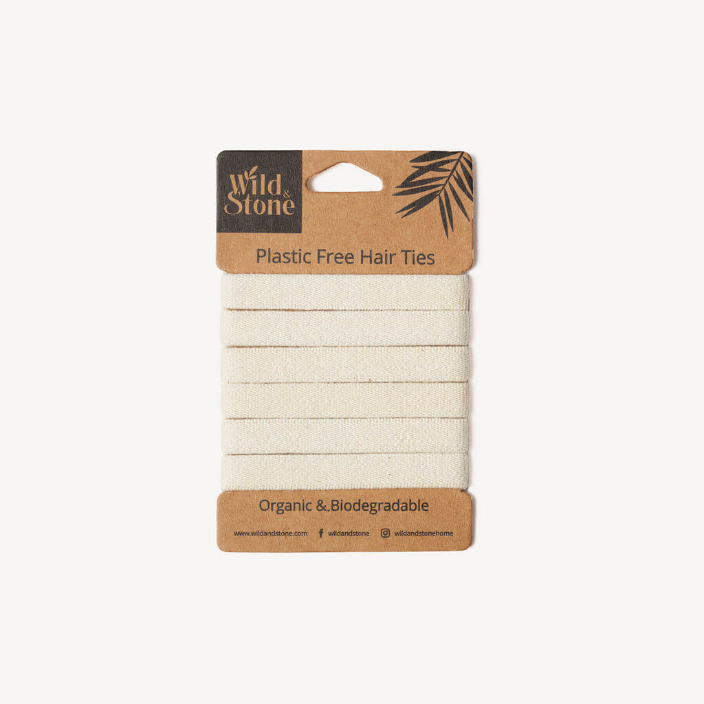 Plastic Free Hair Ties 6 Pack Blonde