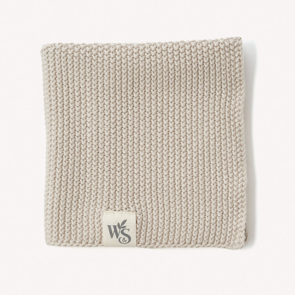 beige Organic Cotton Dishcloth