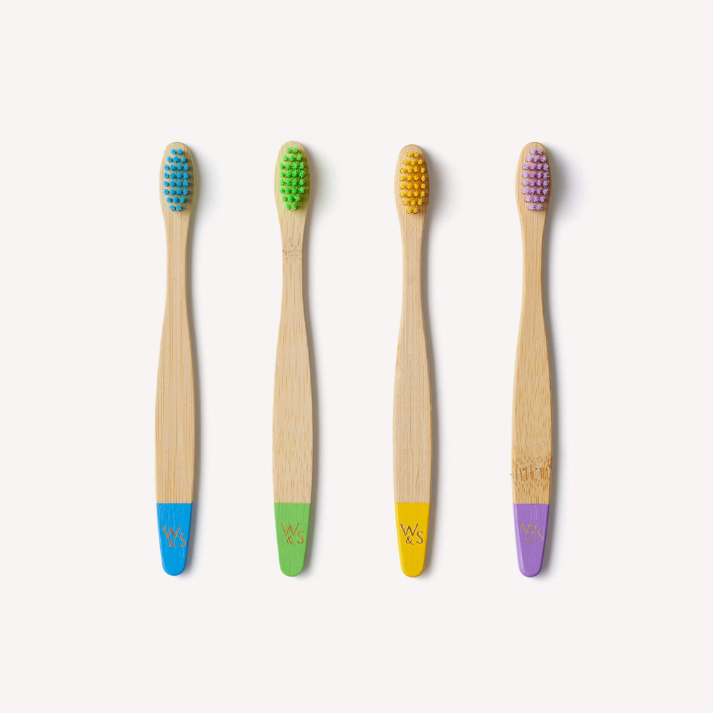 Bamboo Toothbrush 4 Pack Multi