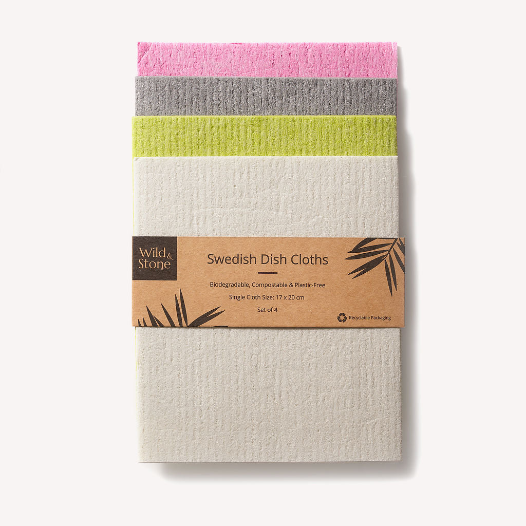 Compostable Swedish Dish Cloths Set 4