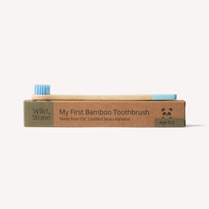 Baby Bamboo Toothbrush - Single - Baby Blue