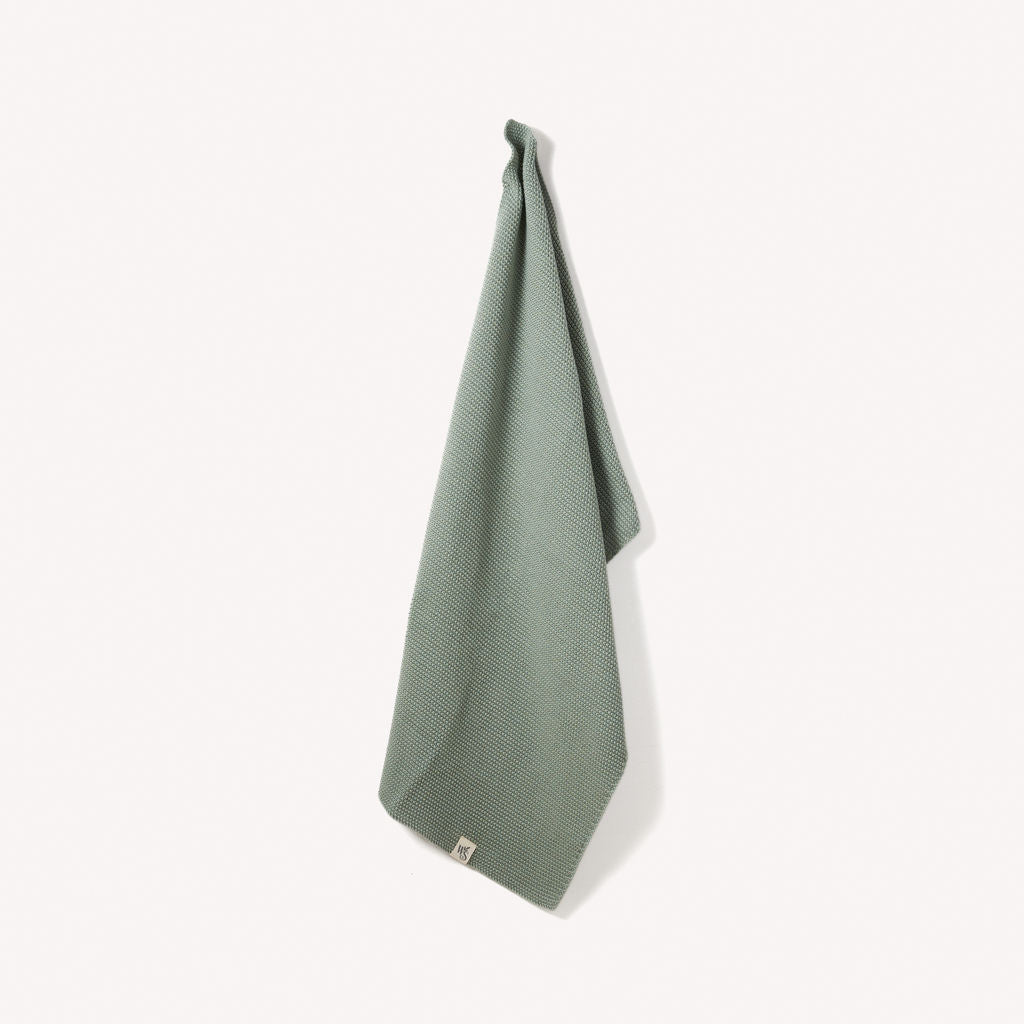 Green Organic Cotton Hand Towel.