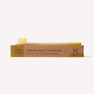 Children's Bamboo Toothbrush - Single - Yellow