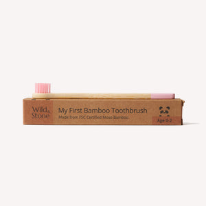 Baby Bamboo Toothbrush - Single - Baby Pink