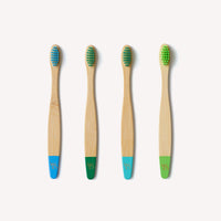Children's Bamboo Toothbrush - Aqua Colour