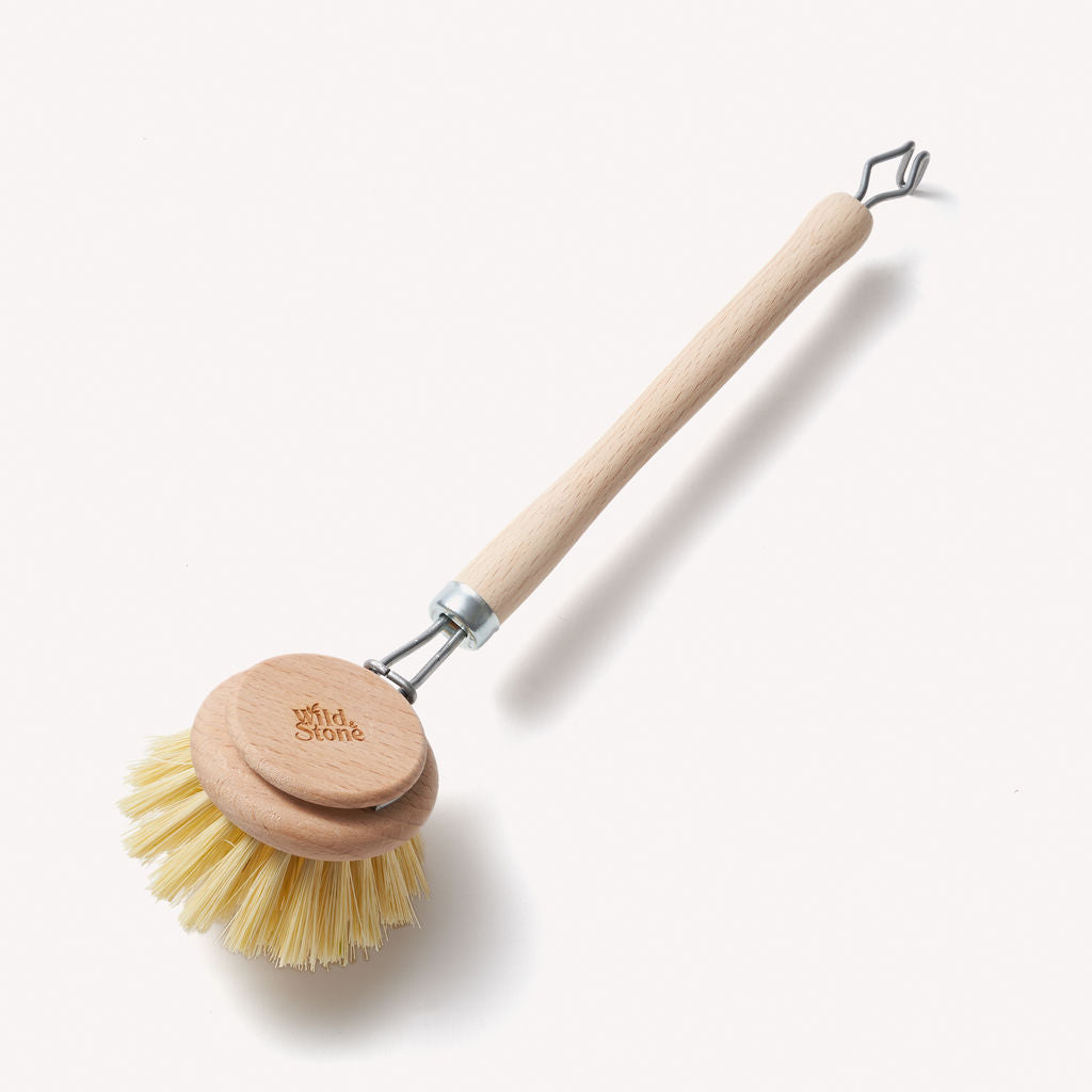 Wooden Dish Brush with Replaceable Head.