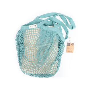 Organic Cotton Blue Crochet Bag
