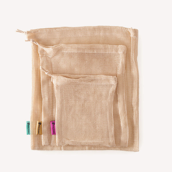 Reusable Organic Cotton Mesh Produce Bags Pack of Wild Stone