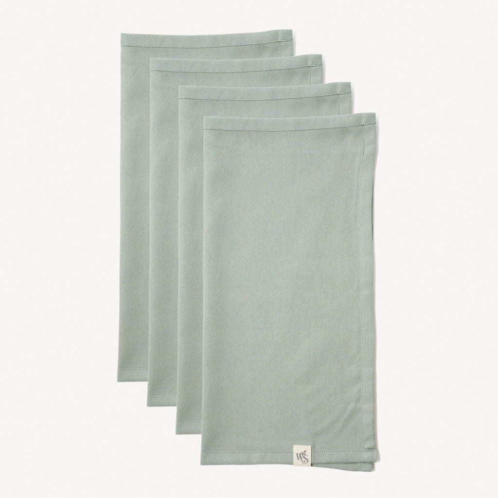 Green Organic Cotton Napkins - Set of 4