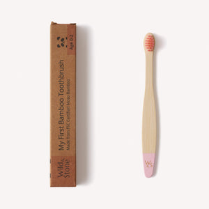 Baby Bamboo Toothbrush - Single - Baby Pink