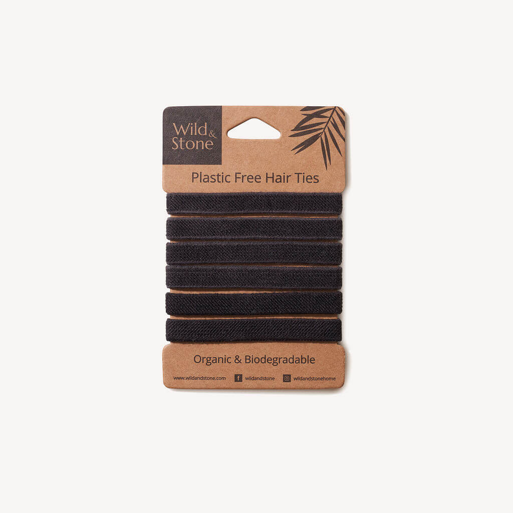 & Plastic Free Hair Ties 6 Pack