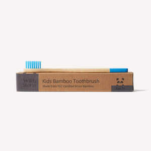 Children's Bamboo Toothbrush - Single - Blue