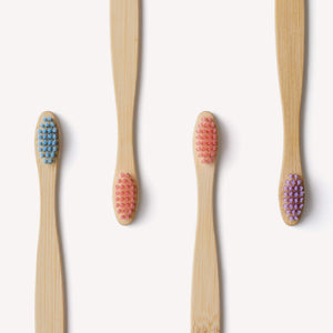 Children's Bamboo Toothbrush - 4 Pack - Candy Colour