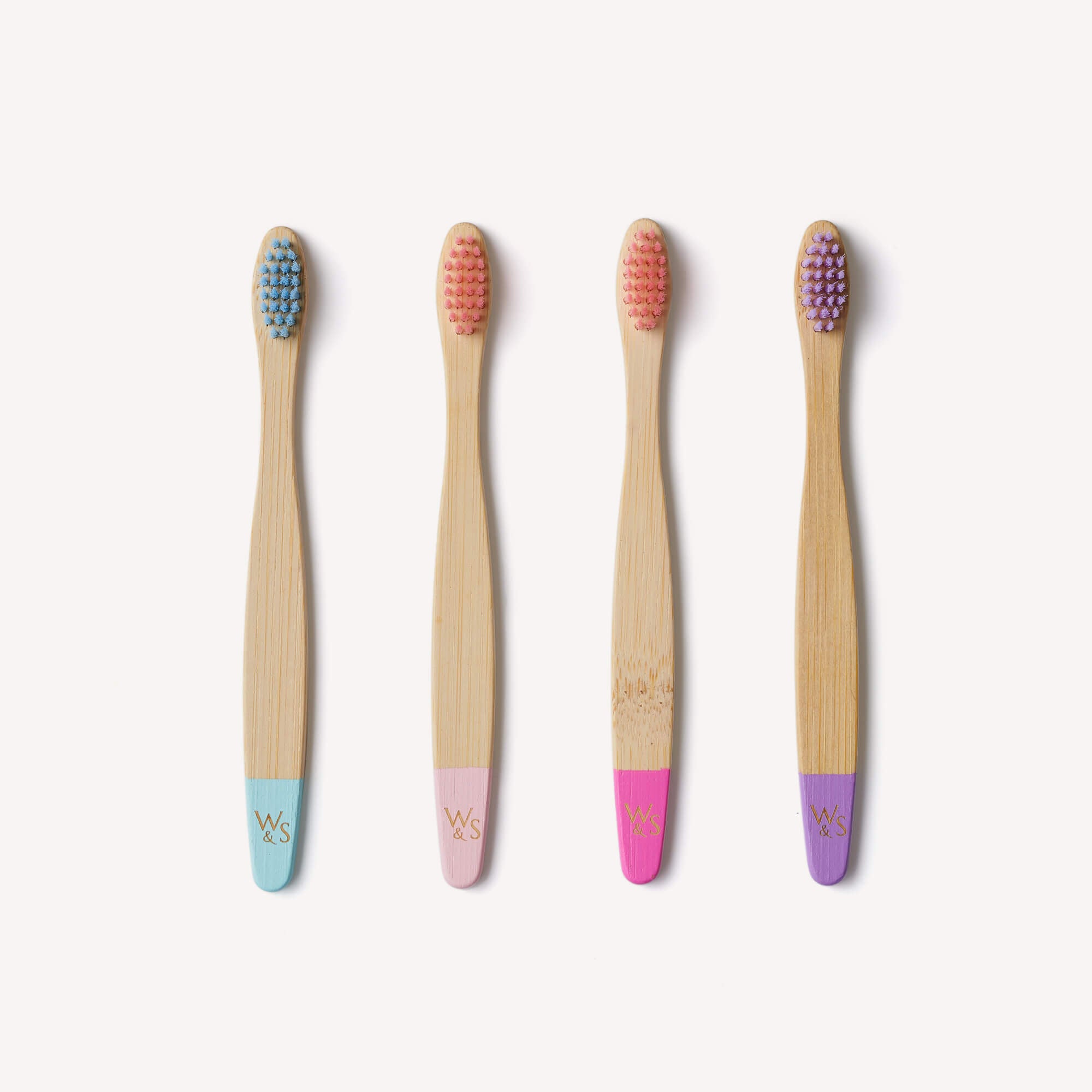 Children's Bamboo Toothbrush - 4 Pack - Candy Colour